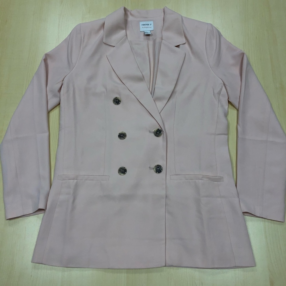 Forever 21 Contemporary Light Pink Blazer Size M